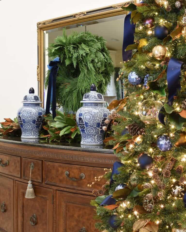 Royal Blue Christmas Tree Decorations