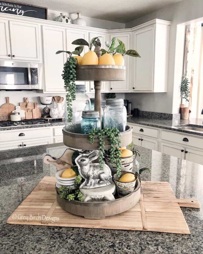 Spring Kitchen with Lemon Kitchen Decor