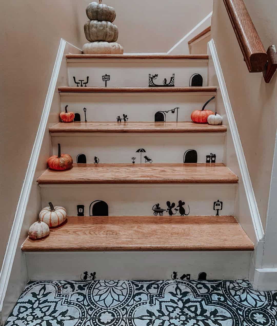 Stairs with White Stair Skirt Board Trim Soul & Lane