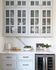 Upper Kitchen Cabinets with Glass Doors