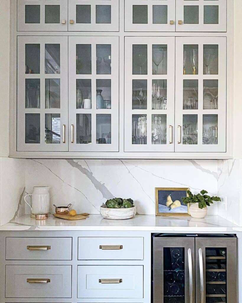 Upper Kitchen Cabinets with Glass Doors