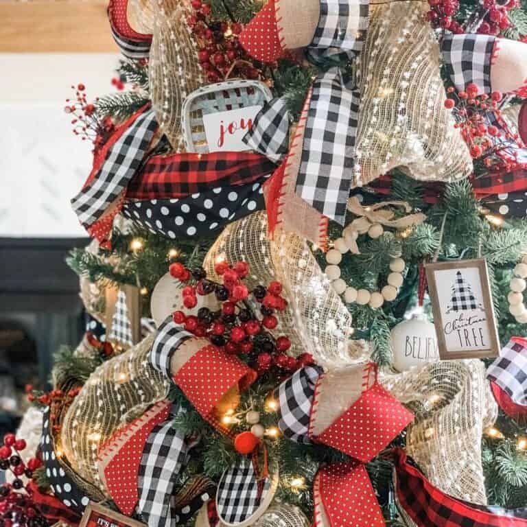 Various Patterns on Decorative Tree Ribbon