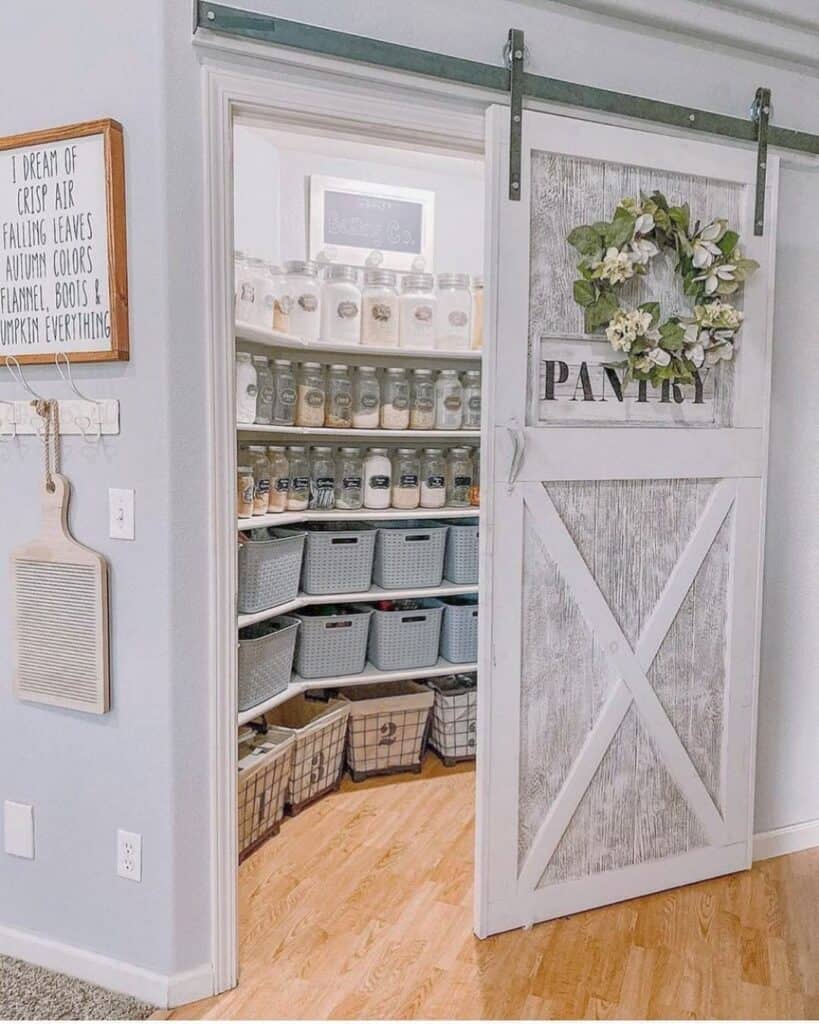 Vintage Sliding Pantry Door