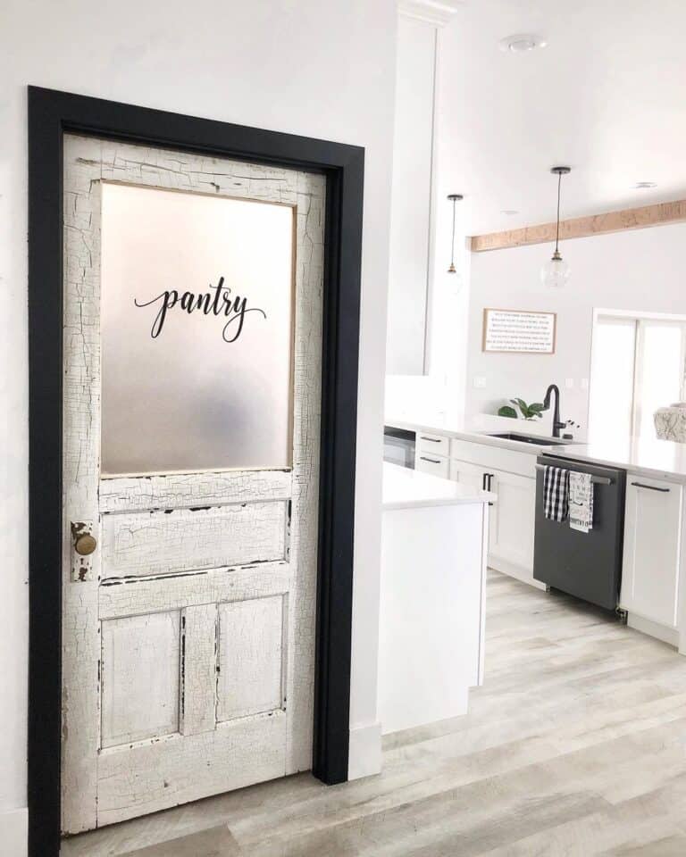 Weathered White Pantry Door