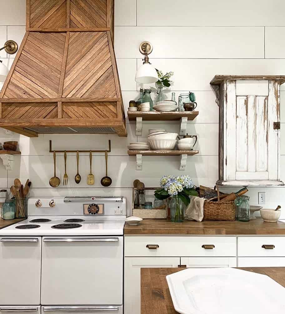 White Cabinets for Shiplap Kitchen