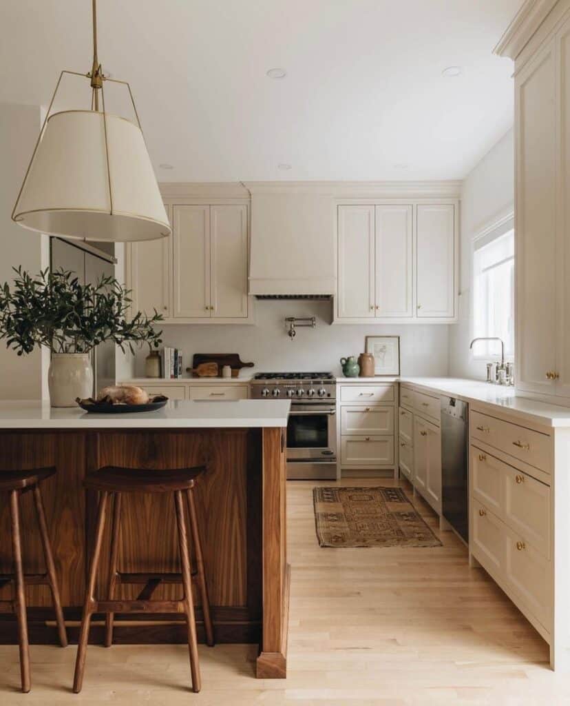 White Cabinets with Gold Hardware