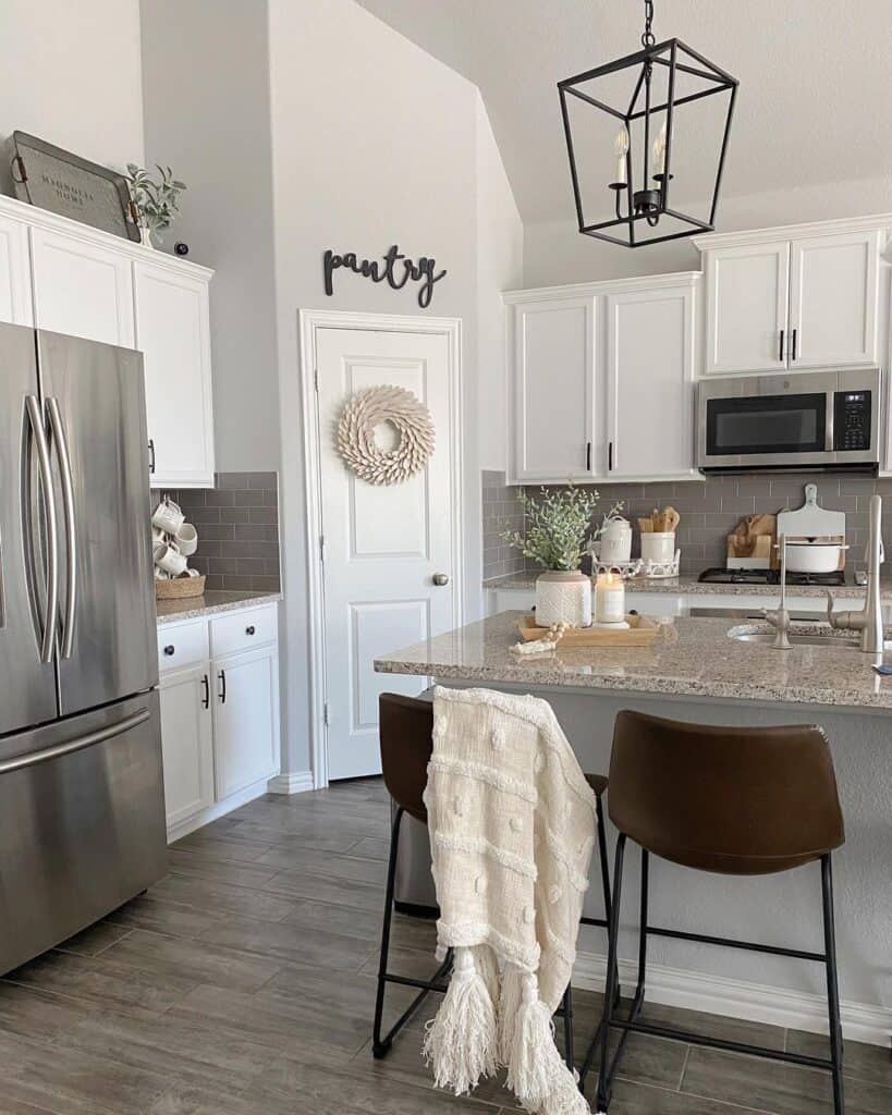 White Dual Panelled Pantry Door Kitchen