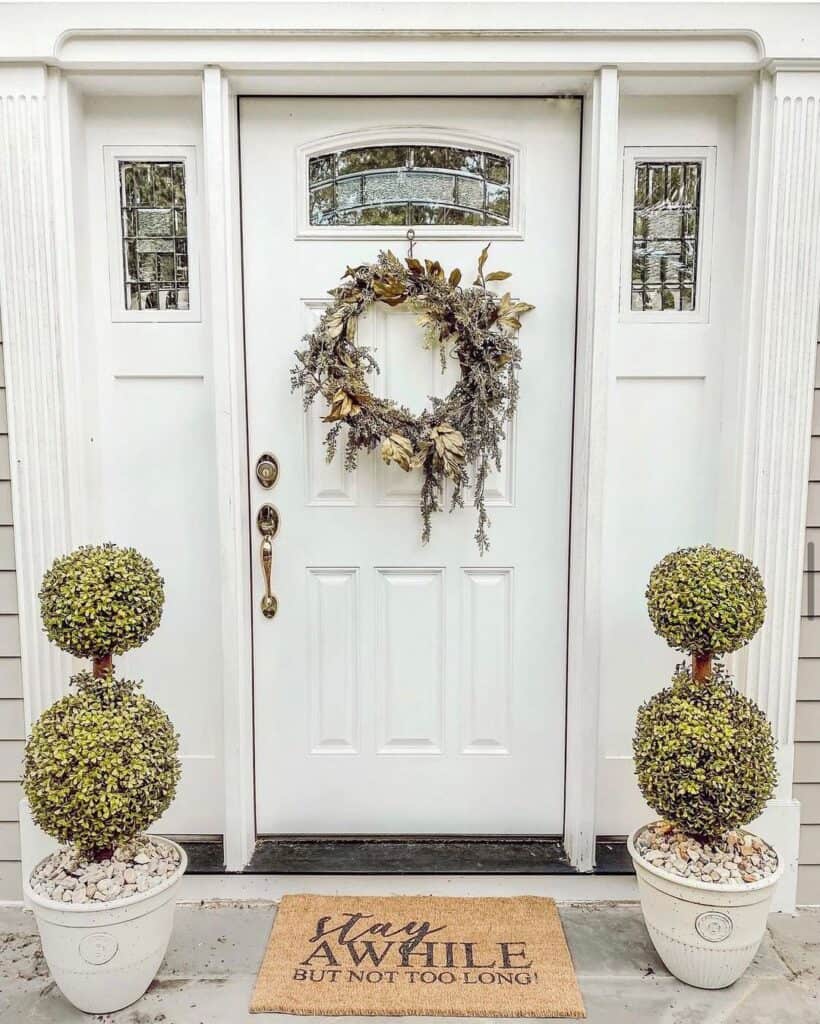 White front door with glass deals