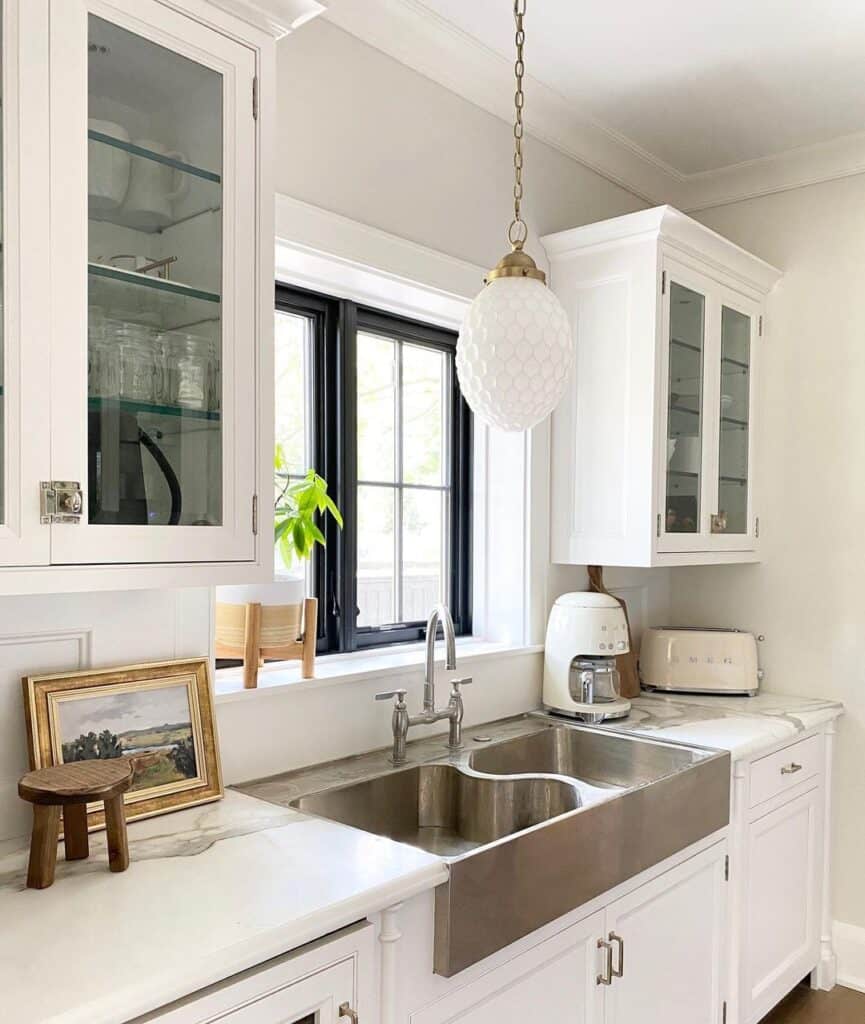 White Kitchen with Vintage Touches