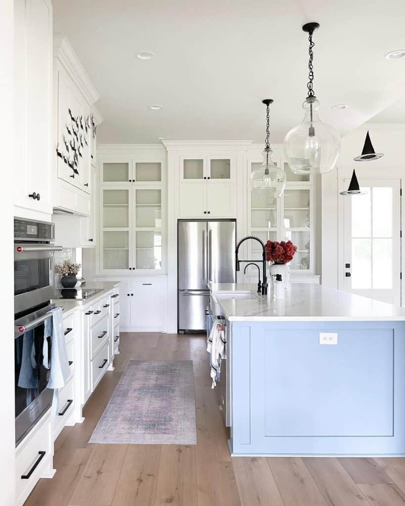 White Rustic Kitchen with Halloween Décor