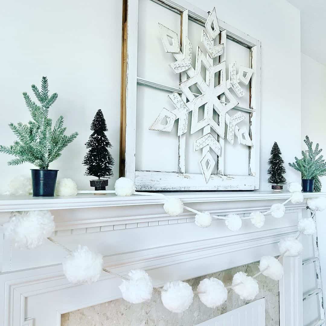 White Wooden Decorations for Fireplace Mantel Soul & Lane
