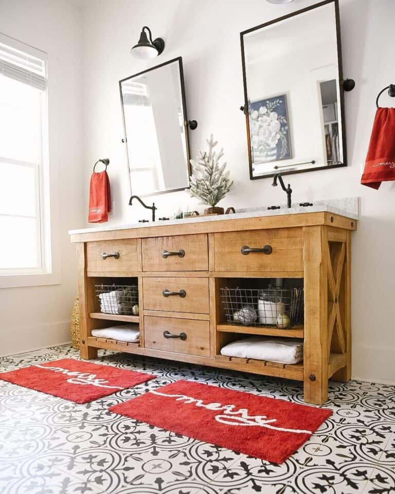 Winter Rustic Bathroom Ideas