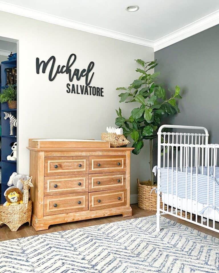 Wood Dresser with Matching Changing Table