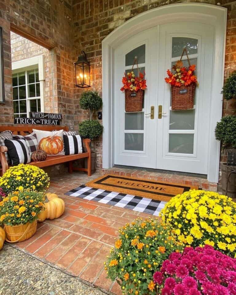 front door baskets for flowers