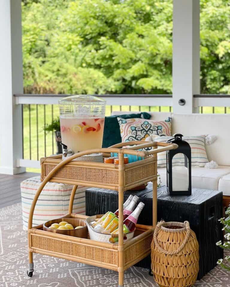 Back Patio with Summer Decor