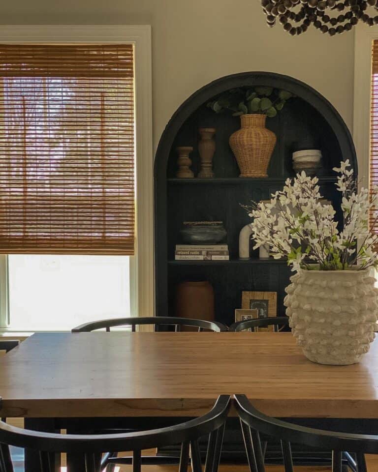Bamboo Window Shades for Dining Room