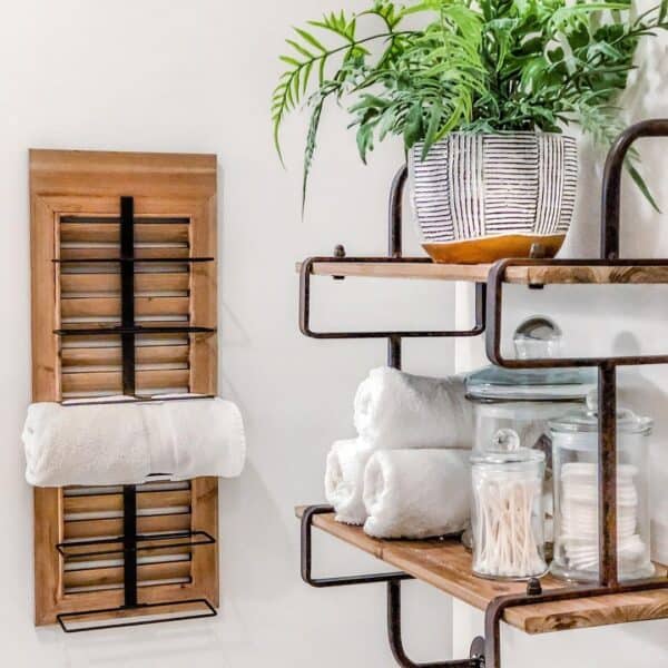 24 Bathroom Towel Shelf Ideas for Extra Storage