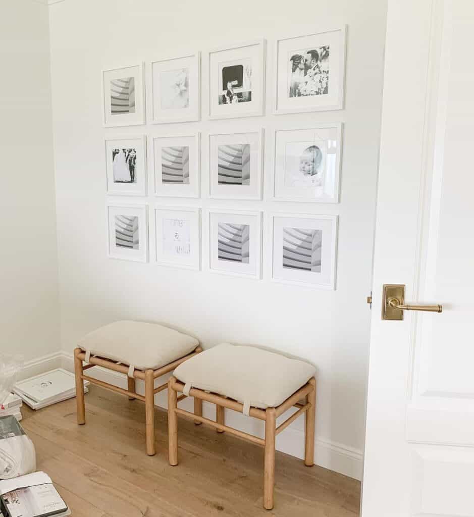 Bedroom Gallery Wall in Black and White