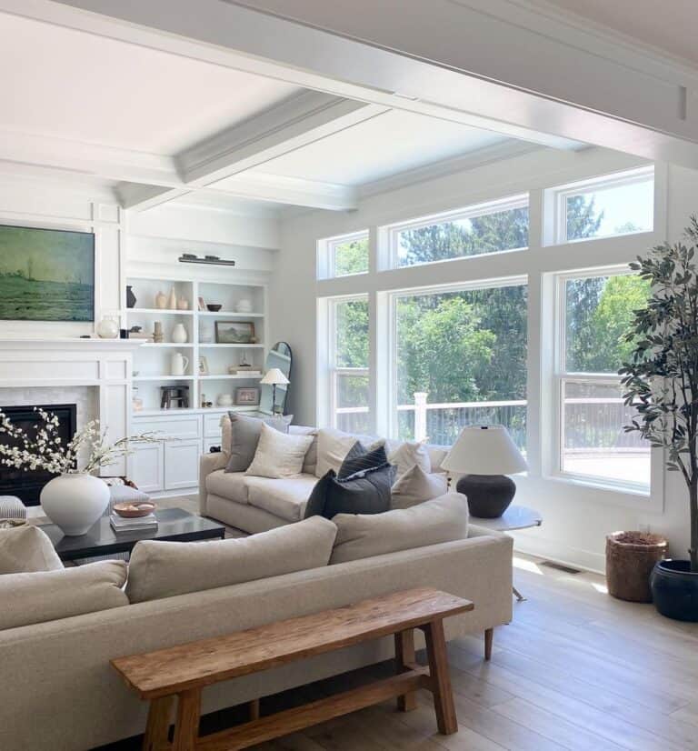 Bench for Living Room and Natural Lighting