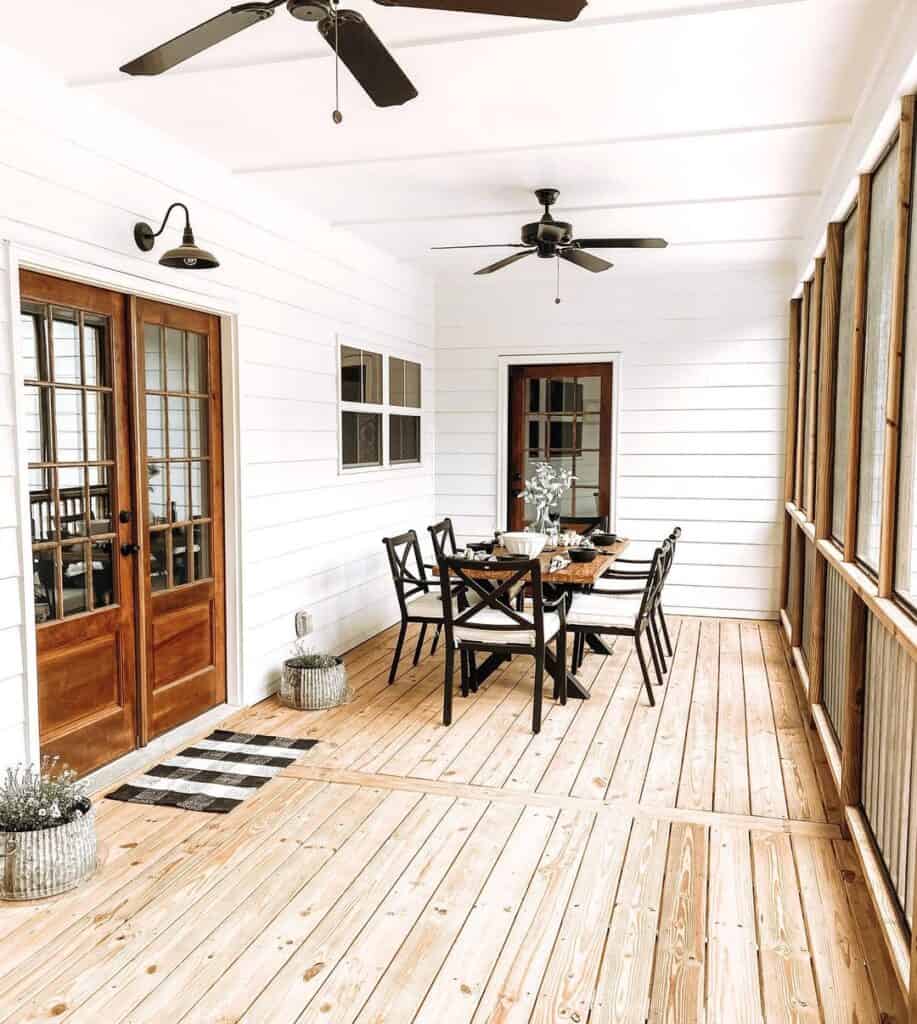 Black Ceiling Fans and a Black Sconce