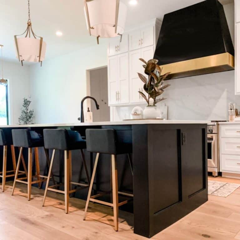 Black Kitchen Island Stools With Accents