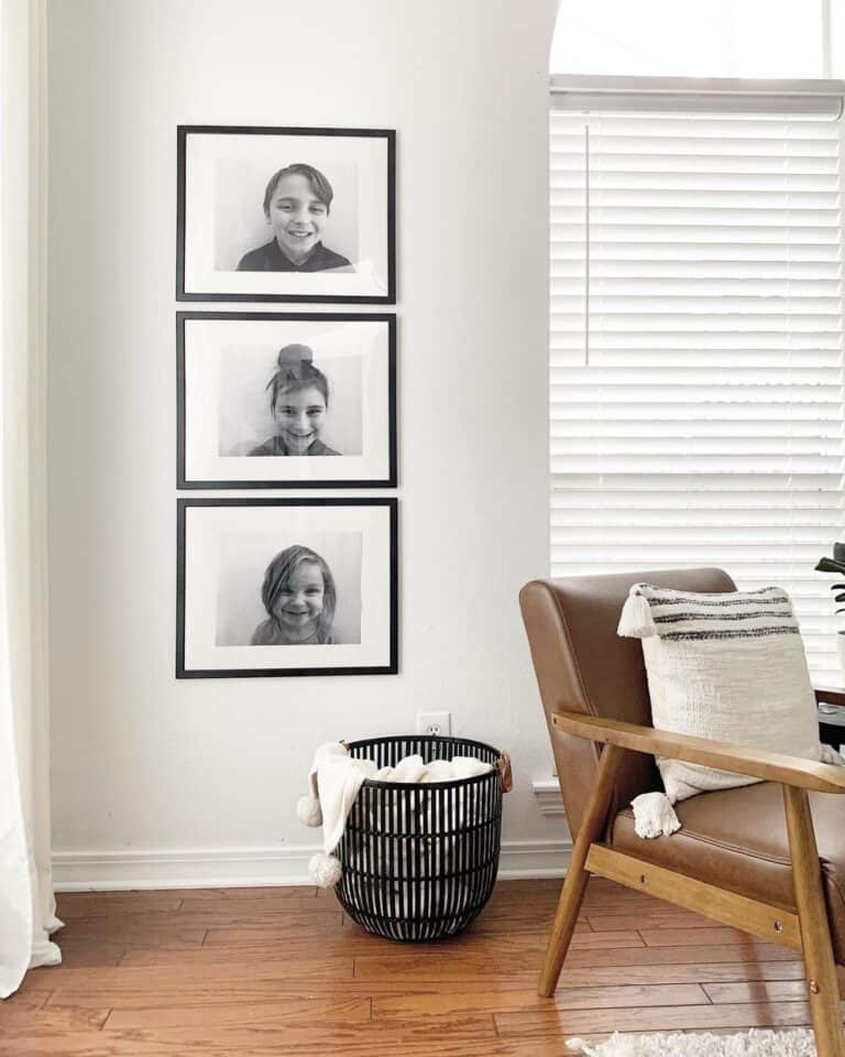 Black and White Portrains Displayed Vertically