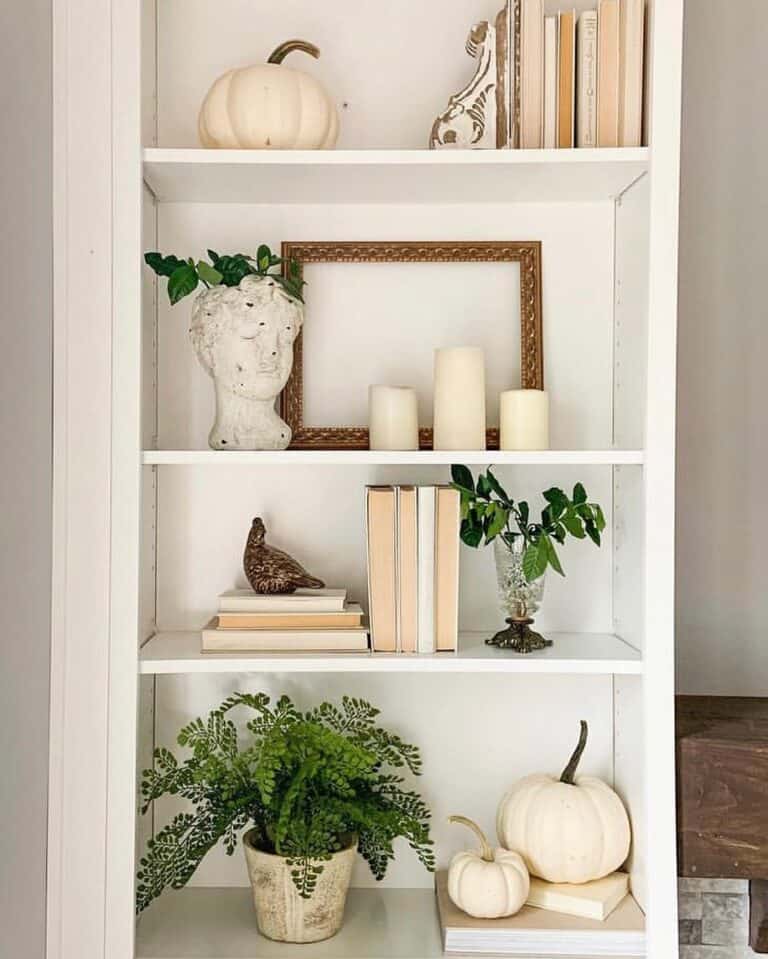Bookshelf Pumpkins Inspiration