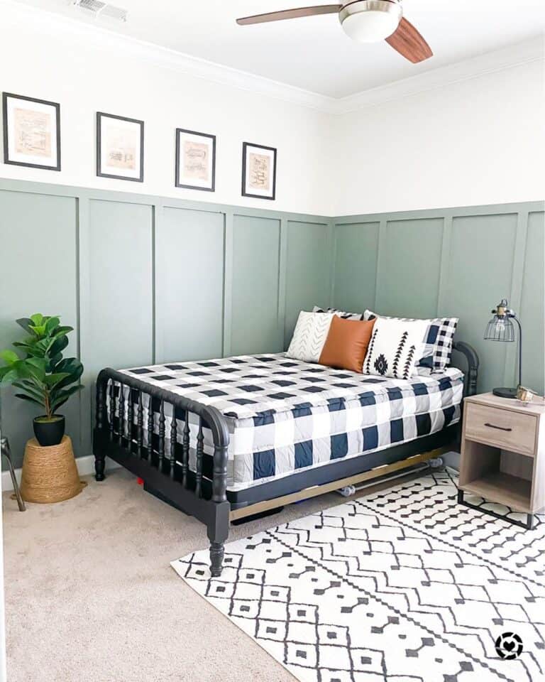 Boy's Bedroom with Black Framed Gallery
