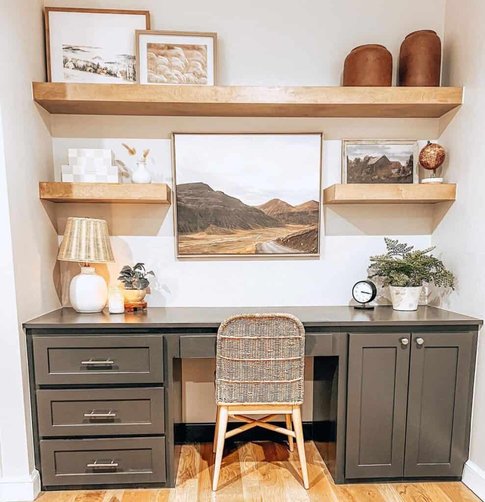 Built-in Modern Sage Desk
