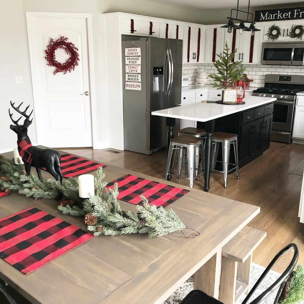Christmas Decor and Red Kitchen Accents