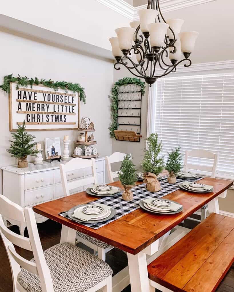 Christmas Quote Dining Decor Ideas