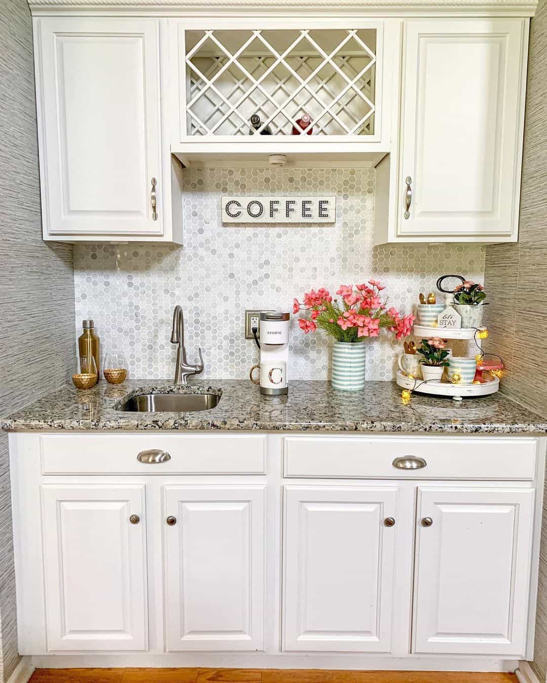 Coffee bar cabinet with sink deals
