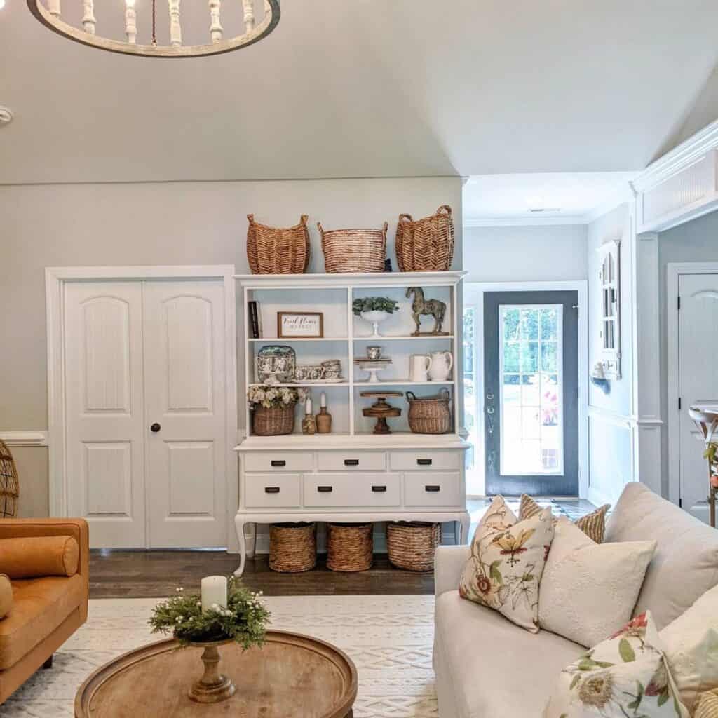 Cozy Living Room with Dresser Decor