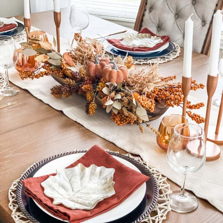 Earth Tone Tablescape for Autumn