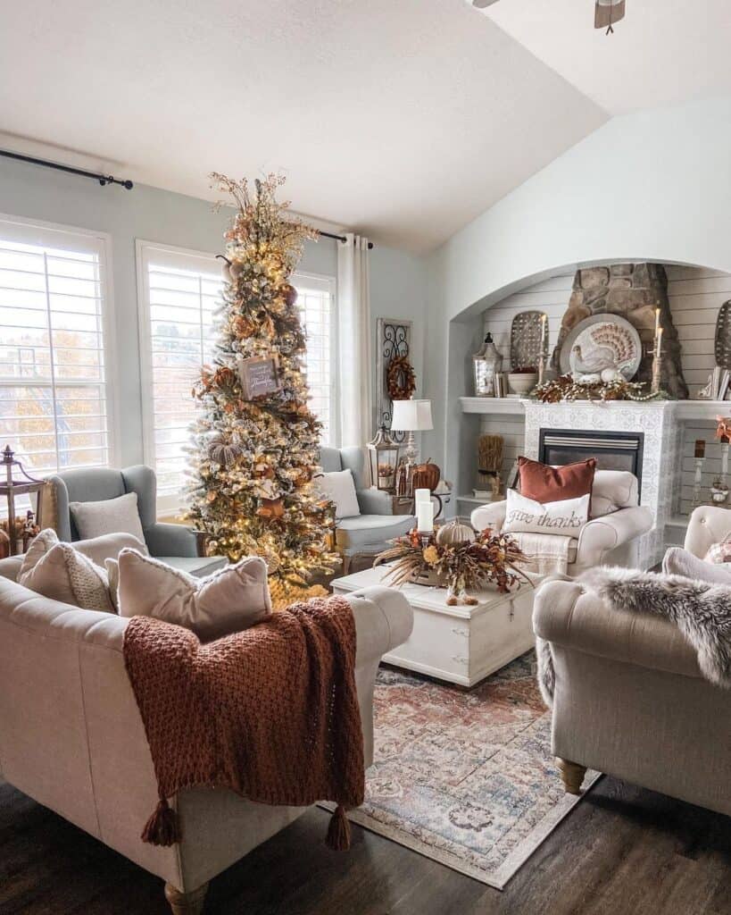 Elegant Fall and Winter Living Room