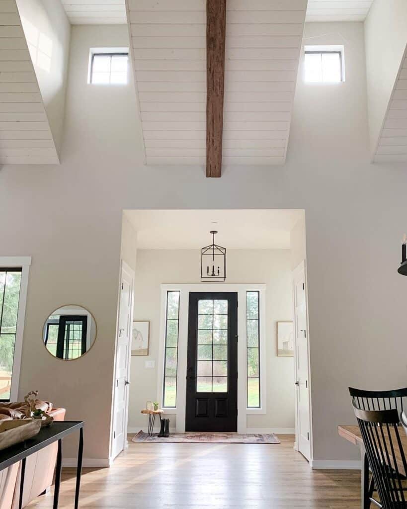 Entryway with Modern Farmhouse Front Door