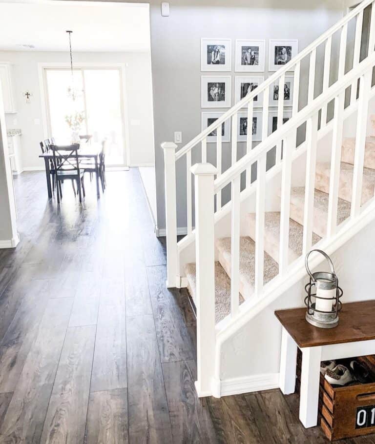 Entryway with Staircase and Gallery Wall