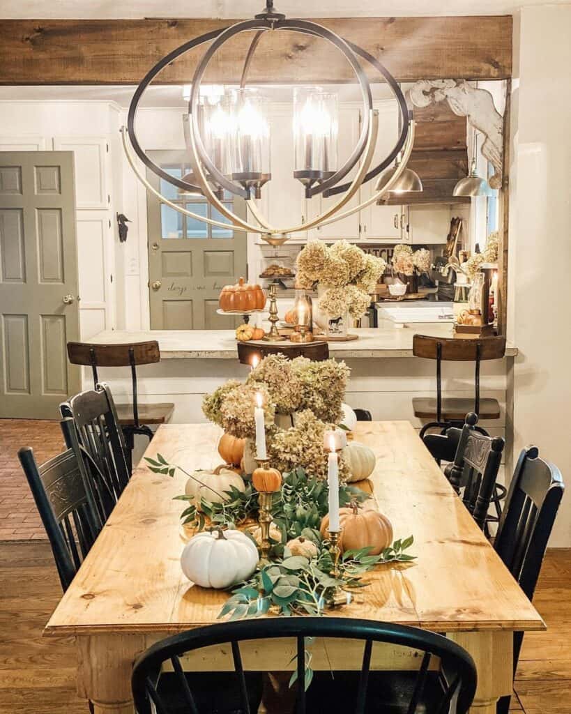 Fall Festivities Decor in Cozy Kitchen