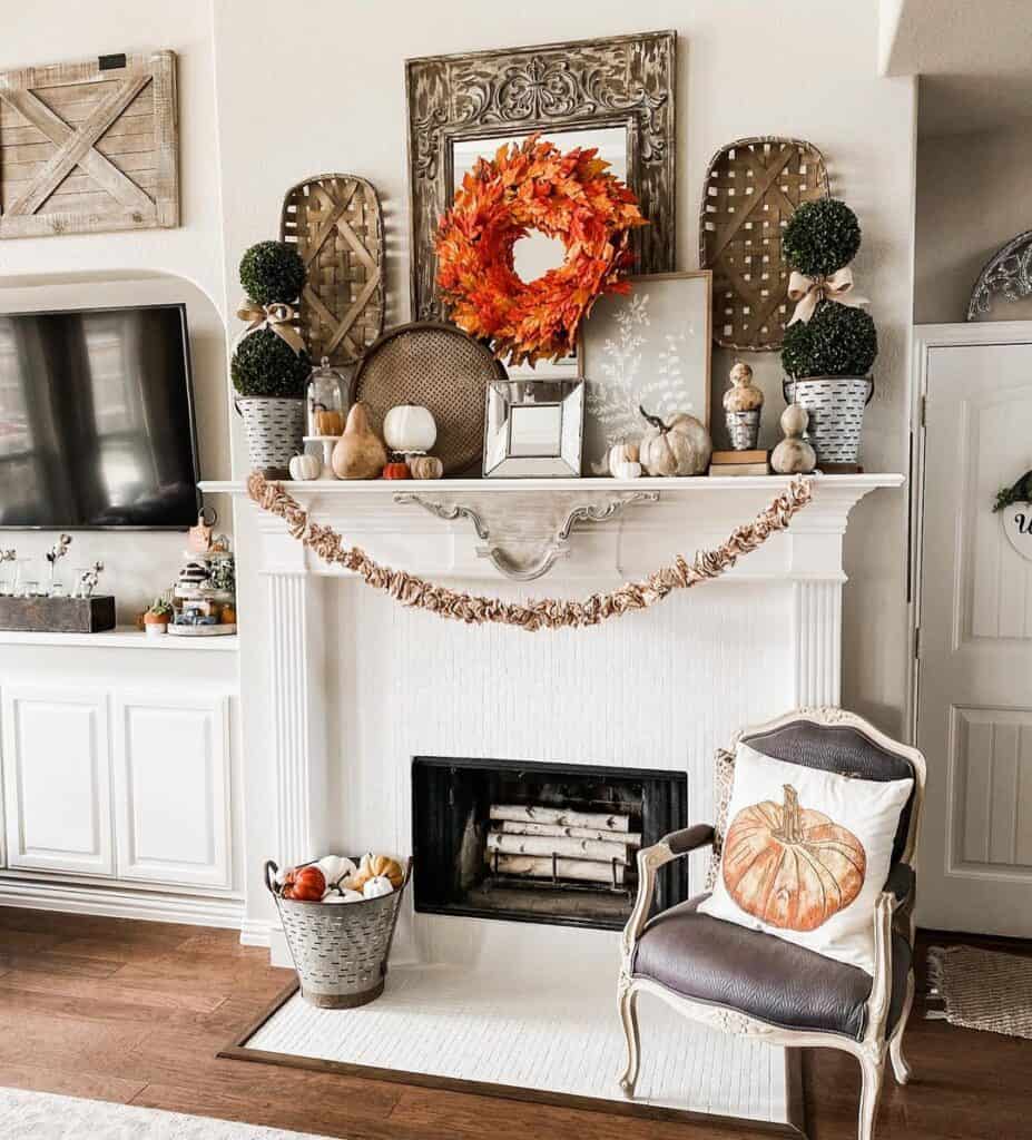 Fall Inspiration for Fireplace Mantel Decor