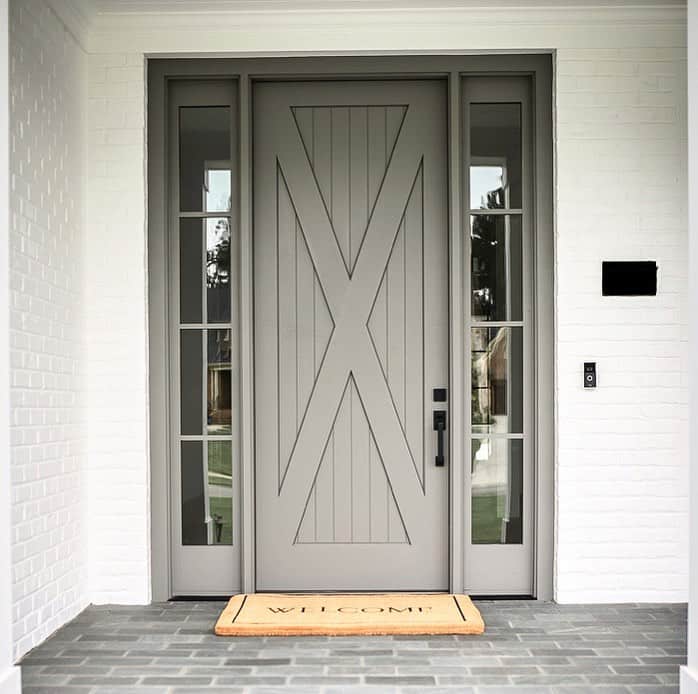 Farmhouse Front Door Ideas with Welcome Mat - Soul & Lane