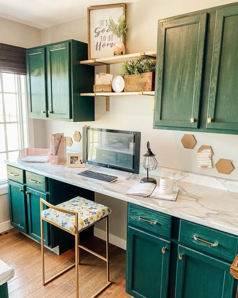 Farmhouse Kitchen Converted to Home Office