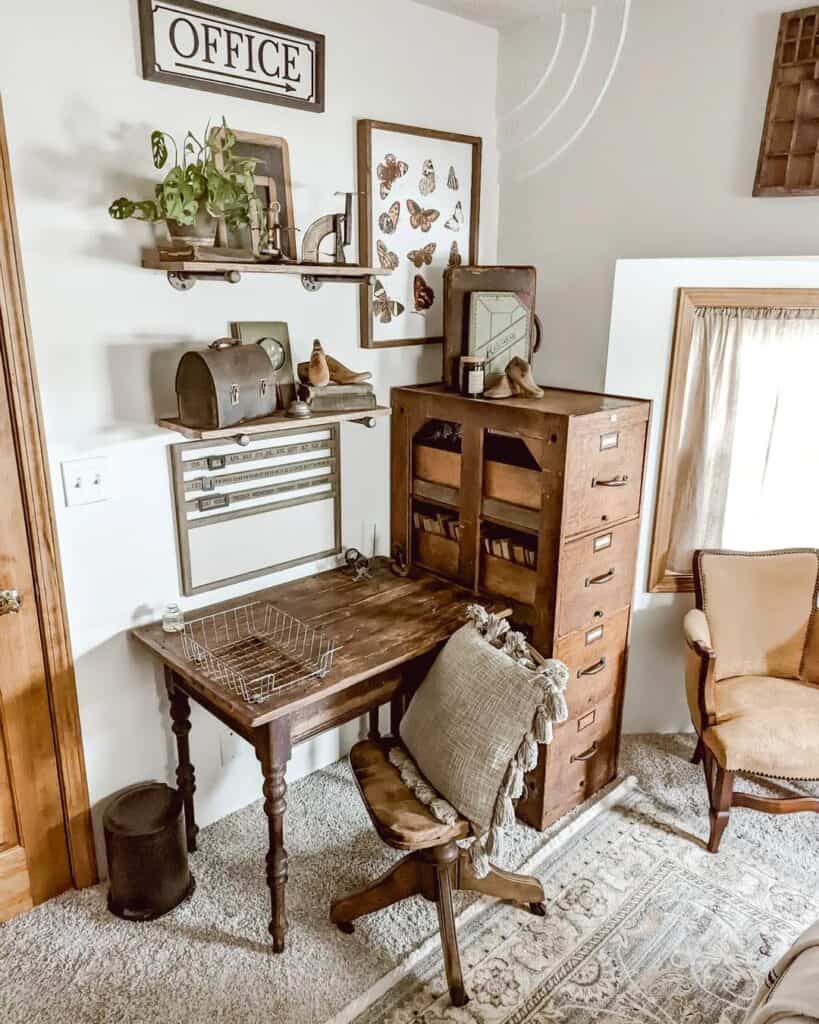 Funky Vintage Farmhouse Office