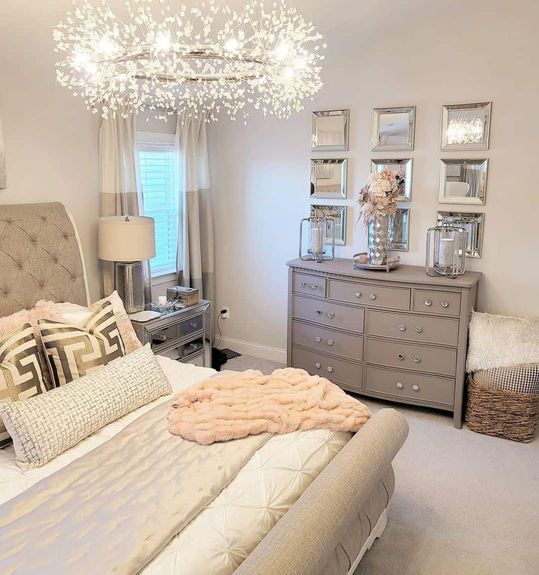 Glamorous Gray and Pink Room - Soul & Lane