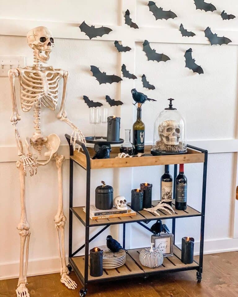 Halloween Bar Cart Display