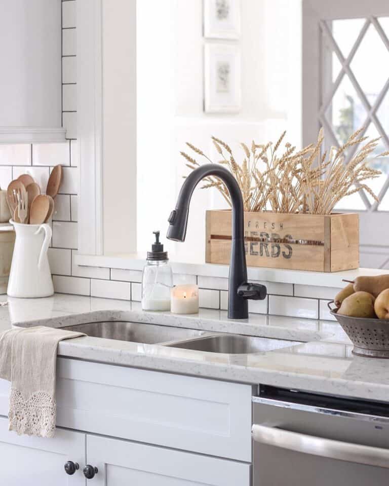 Kitchen with Black Sink Faucet