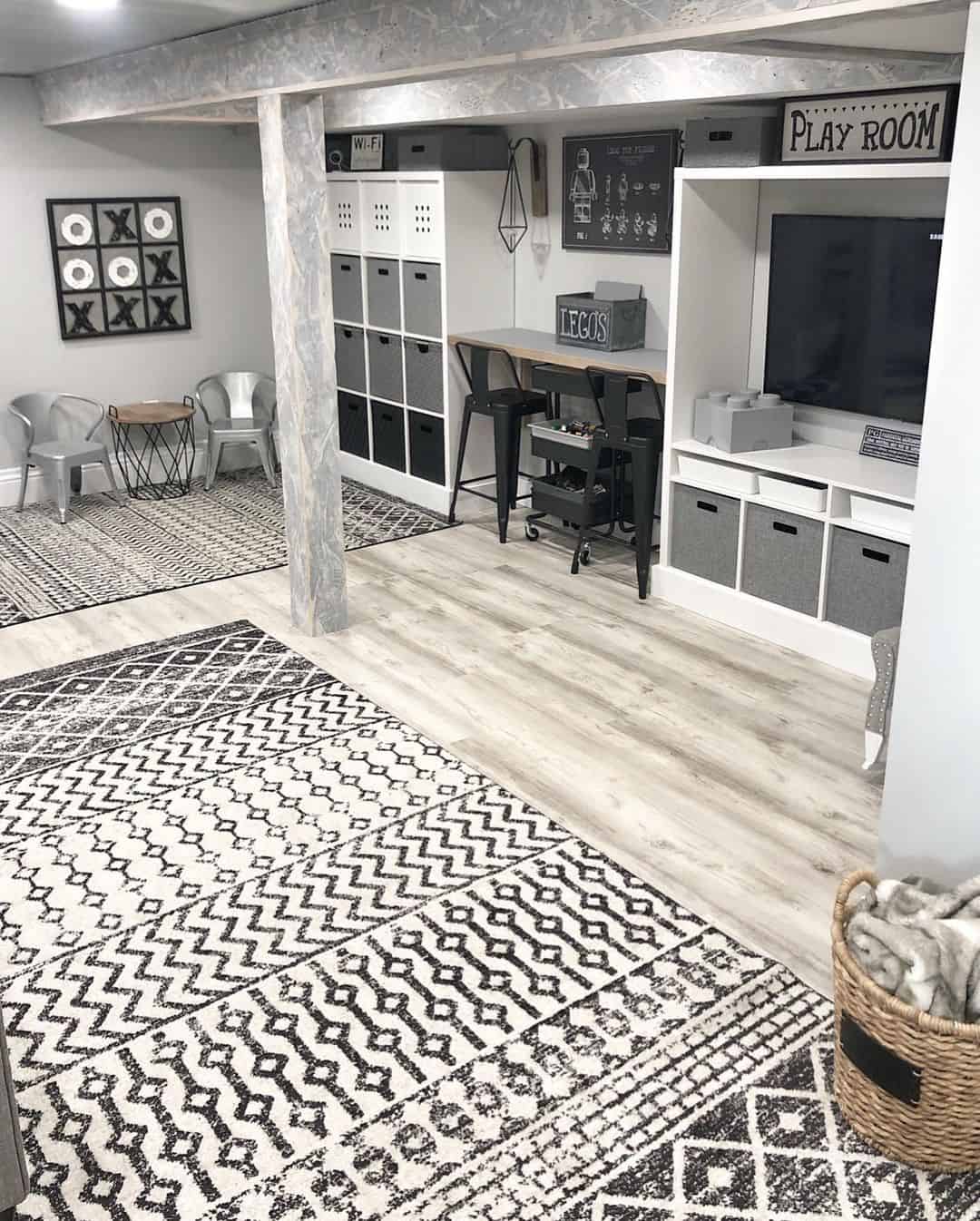 large playroom storage unit