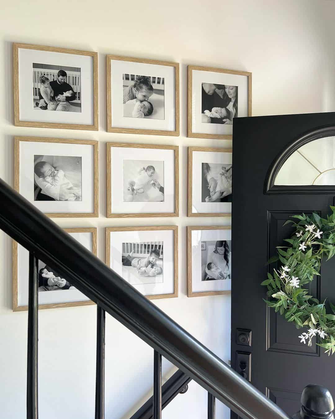 Light Wood Frames and Black Front Door Soul & Lane