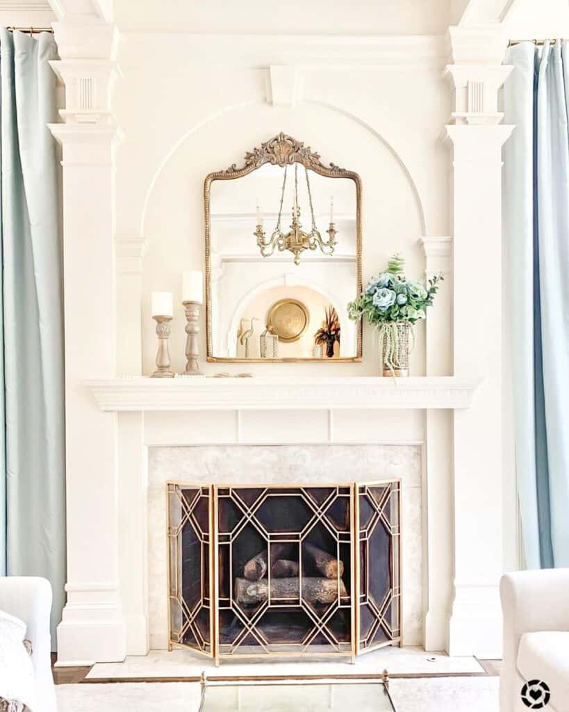 Luxurious White Fireplace Mantel Ideas