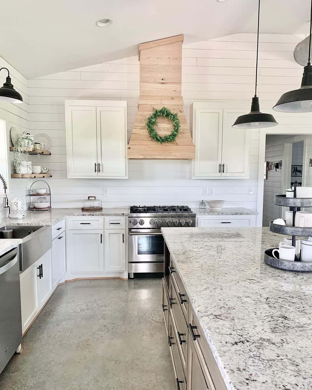 Modern Farmhouse Kitchen with Concrete Floors - Soul & Lane