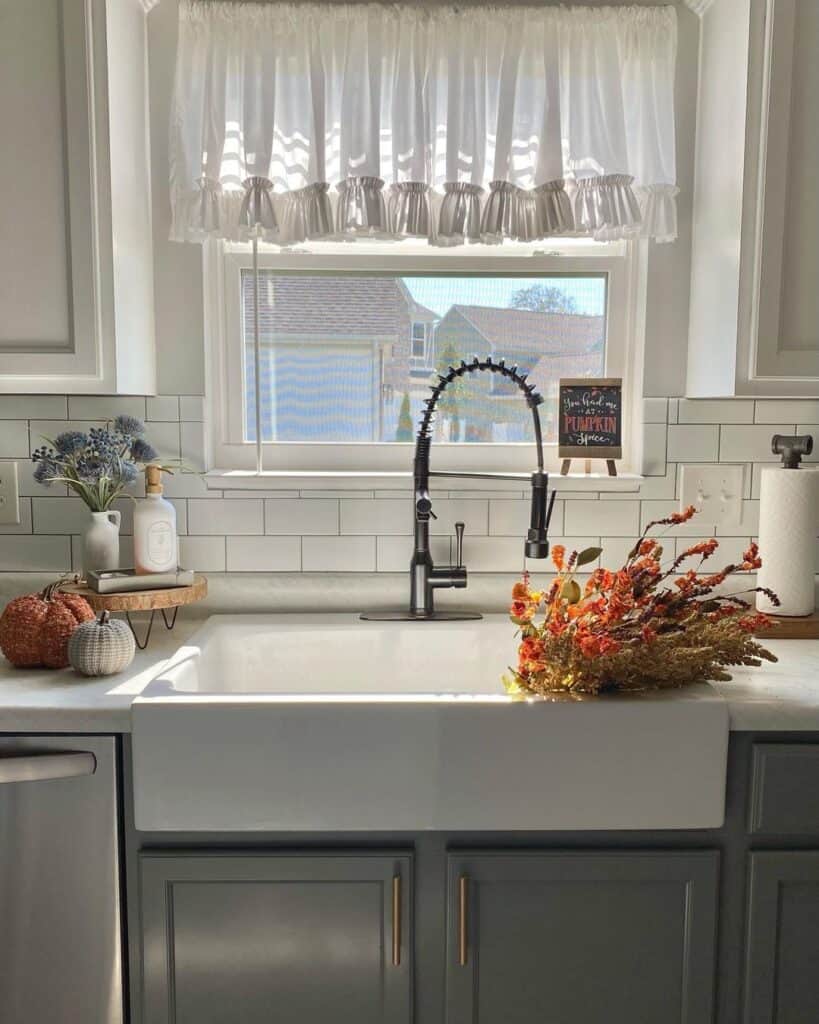 Modern Farmhouse Kitchen with Hints of Fall